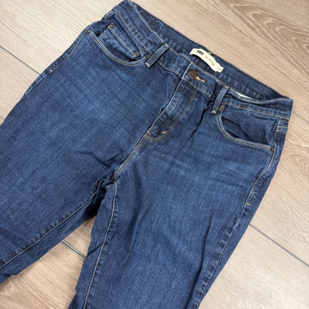 Levis Womens 515 Bootcut Jeans Dark Wash Blue Size 14